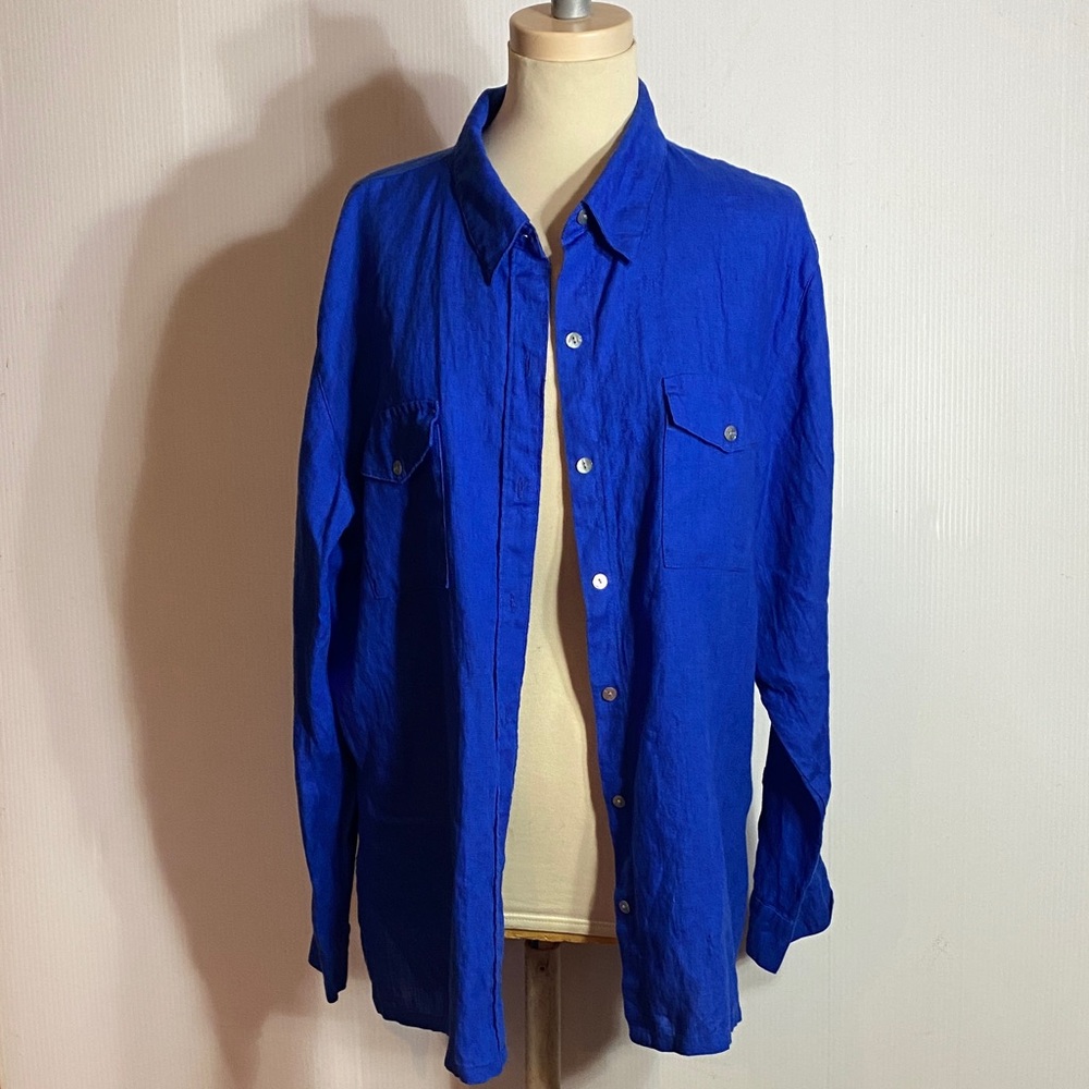 Chico’s Women Blue Casual Shirt